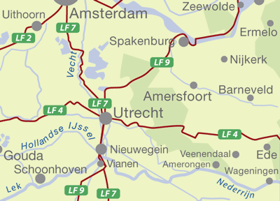 Radkarten mit Knotenpunkten 12 Utrechtse Heuvelrug