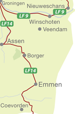 Radkarten mit Knotenpunkten 05 Drenthe-Oost