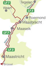 Radkarten mit Knotenpunkten 20 Midden en Zuid-Limburg