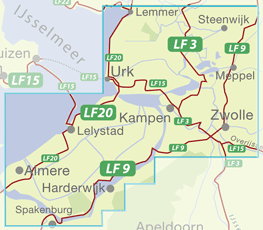 Radkarten mit Knotenpunkten 06 Kop van Overijssel